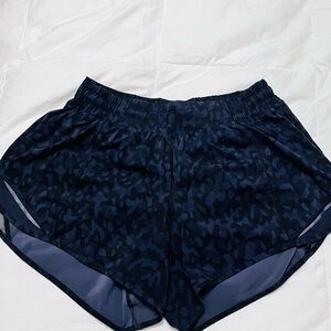 Lululemon Athletica Navy Patterned Athletic Shorts